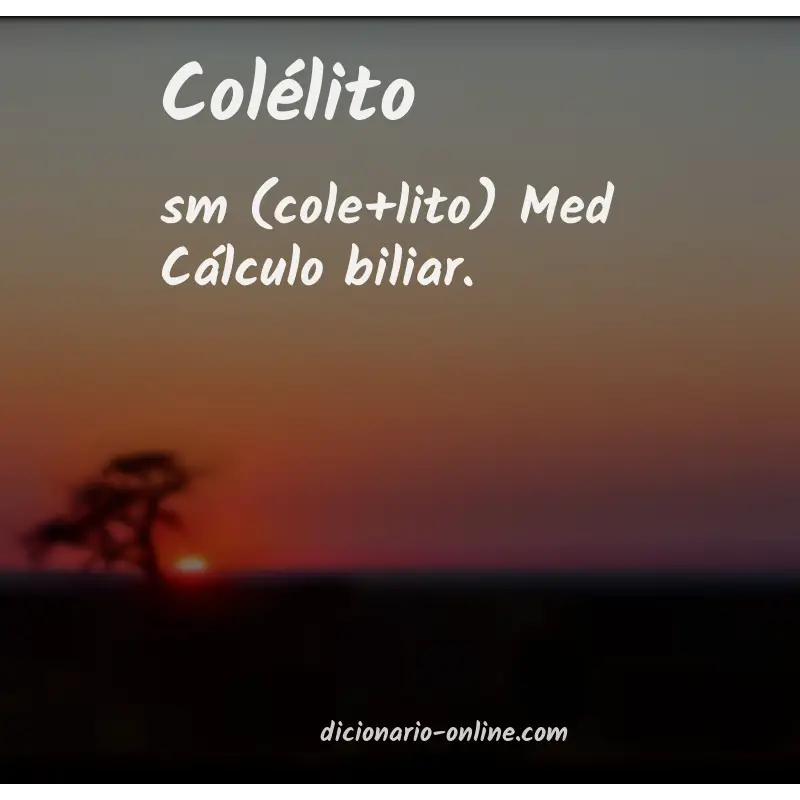 Significado de colélito