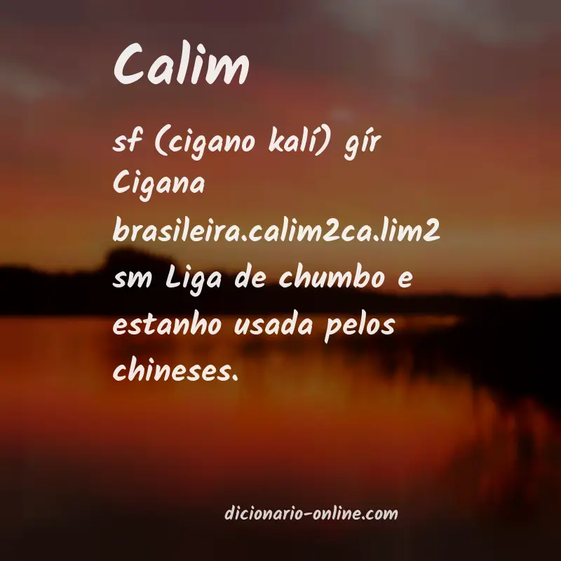 Significado de calim