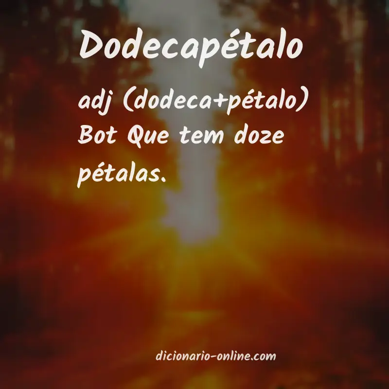 Significado de dodecapétalo