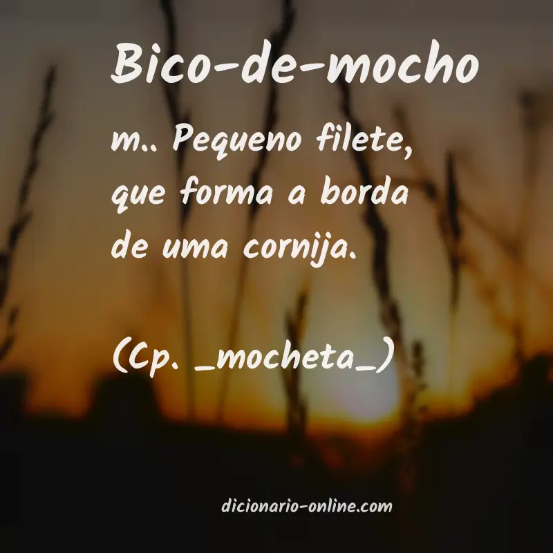 Significado de bico-de-mocho