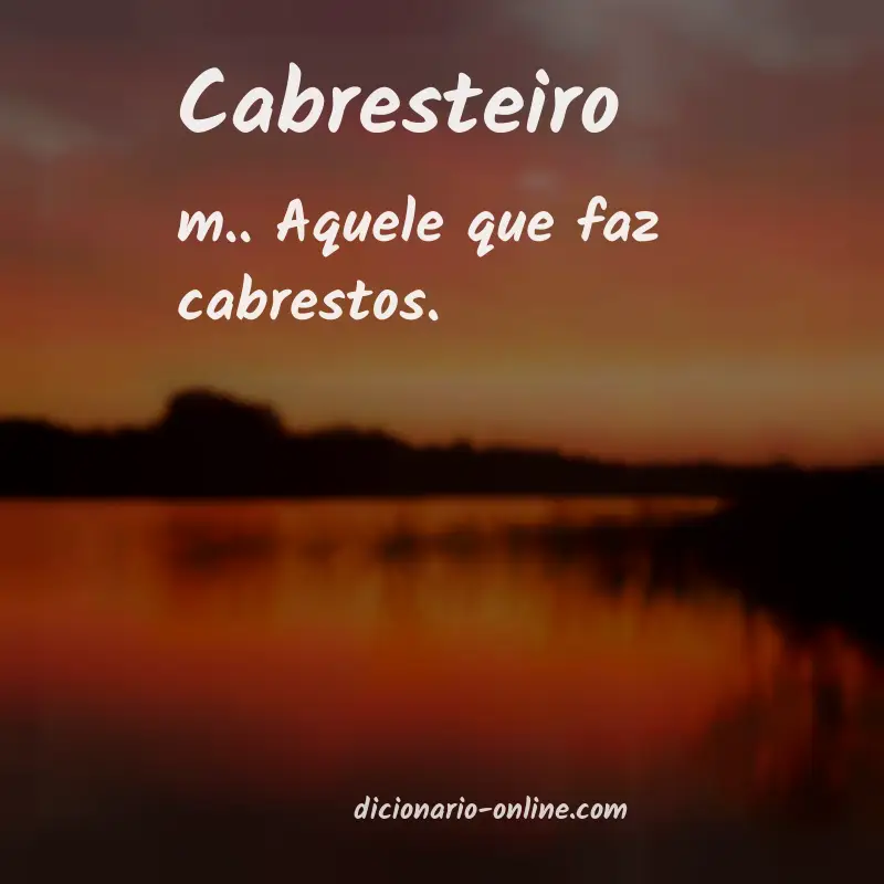 Significado de cabresteiro