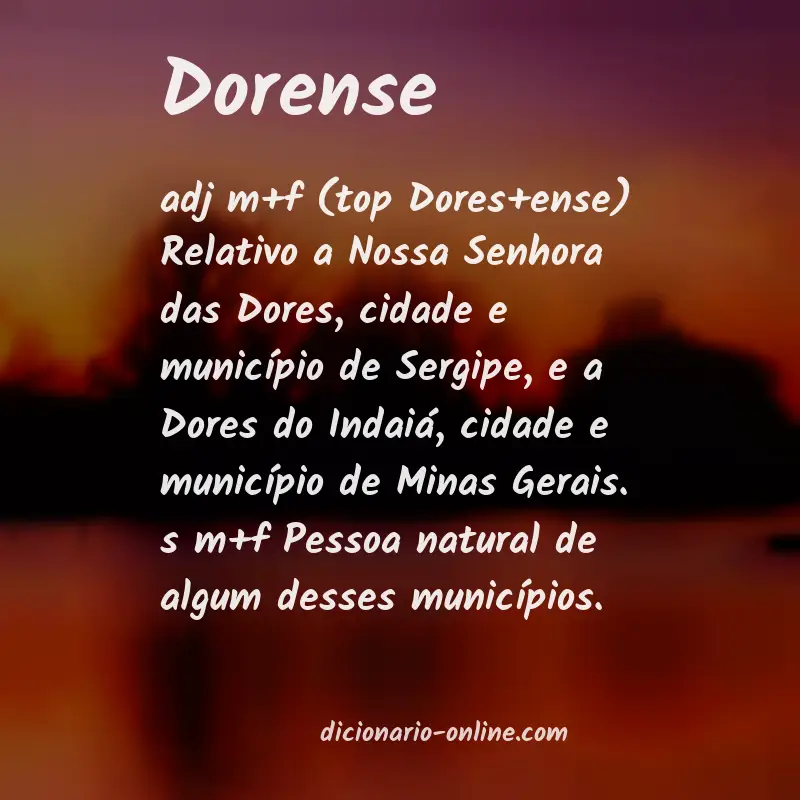 Significado de dorense