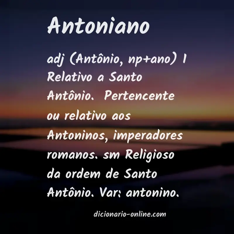 Significado de antoniano