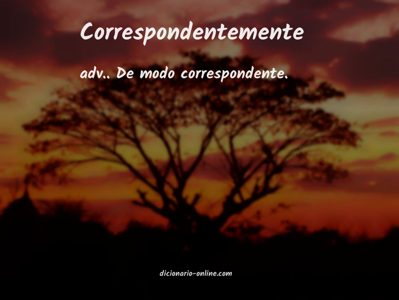 Significado de correspondentemente