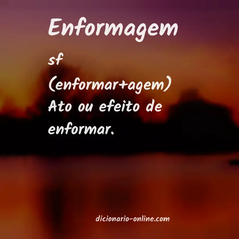 Significado de enformagem