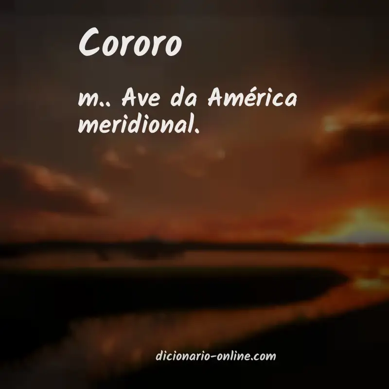 Significado de cororo