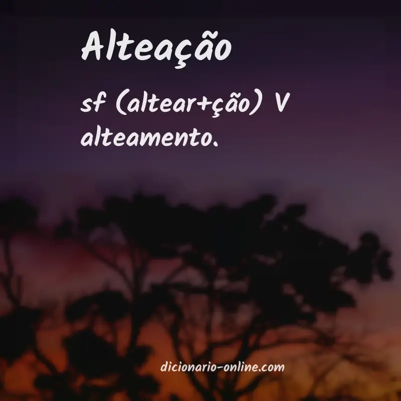 Significado de alteação