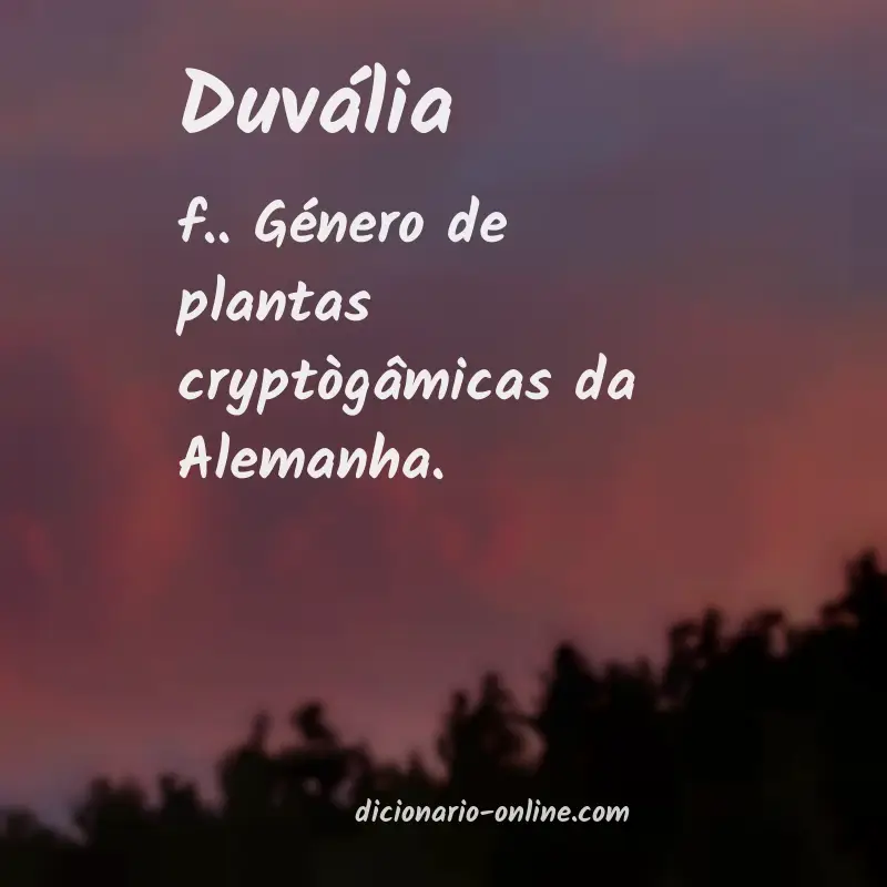 Significado de duvália