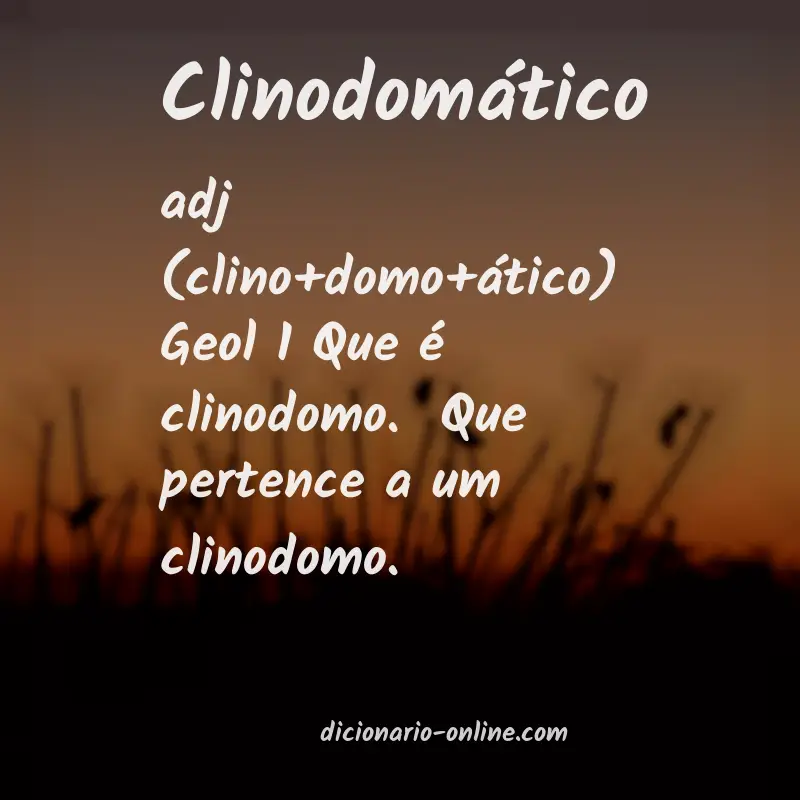 Significado de clinodomático
