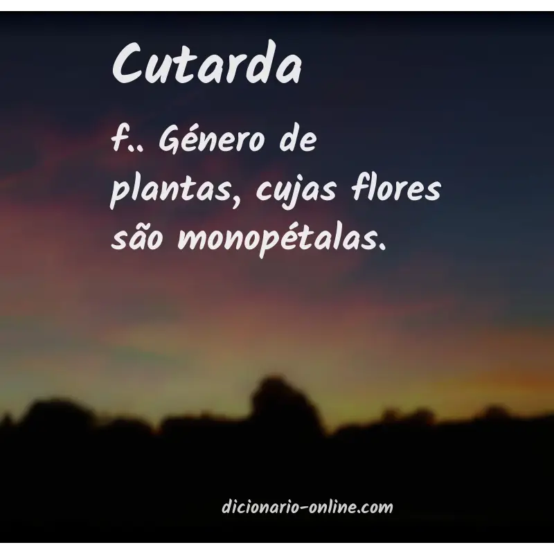 Significado de cutarda
