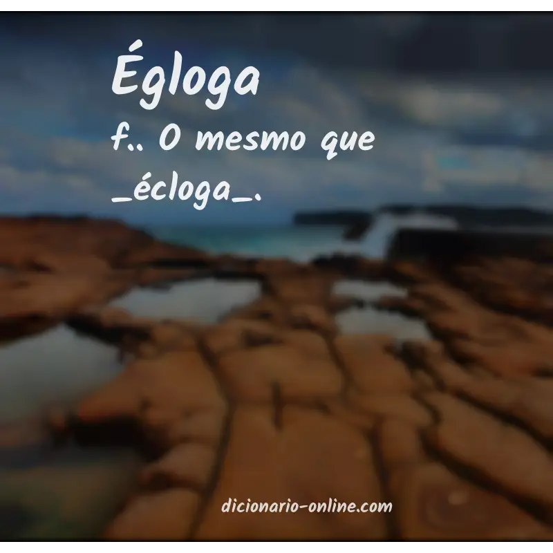 Significado de égloga