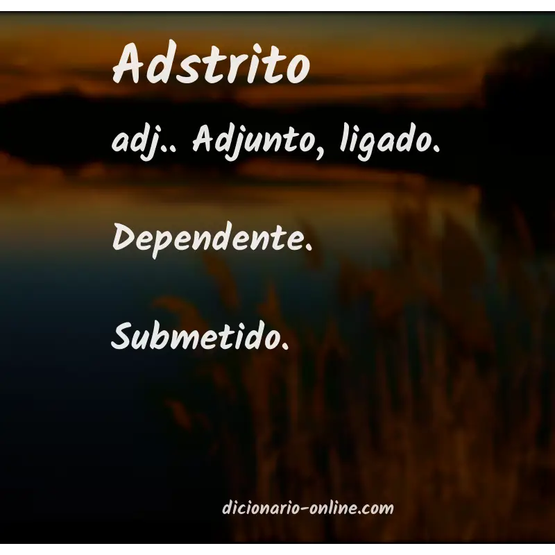 Significado de adstrito