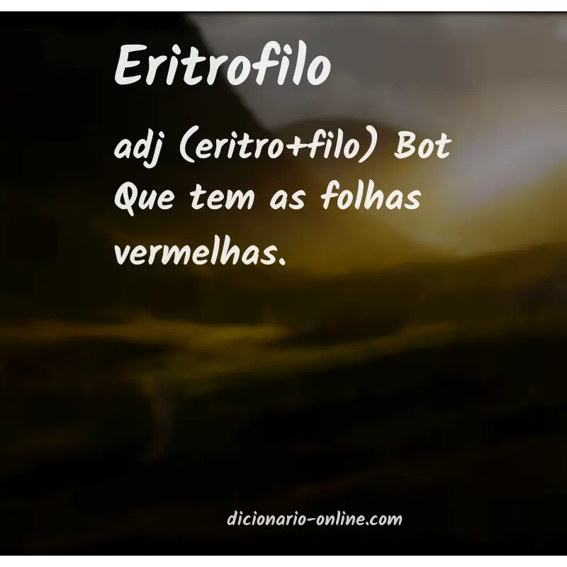 Significado de eritrofilo