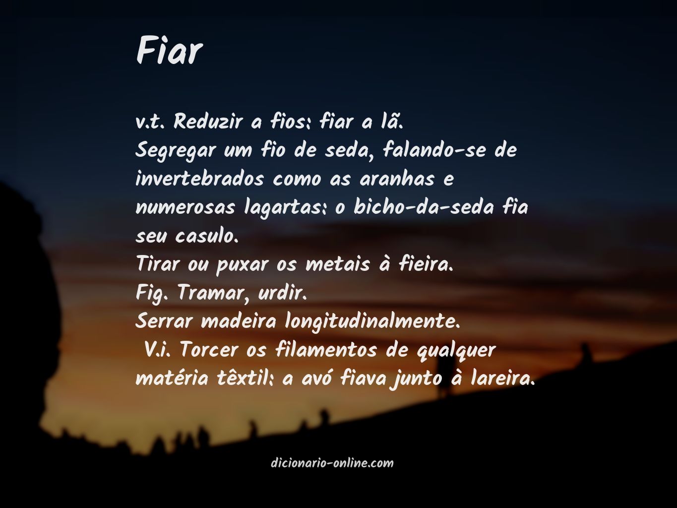 Significado de fiar
