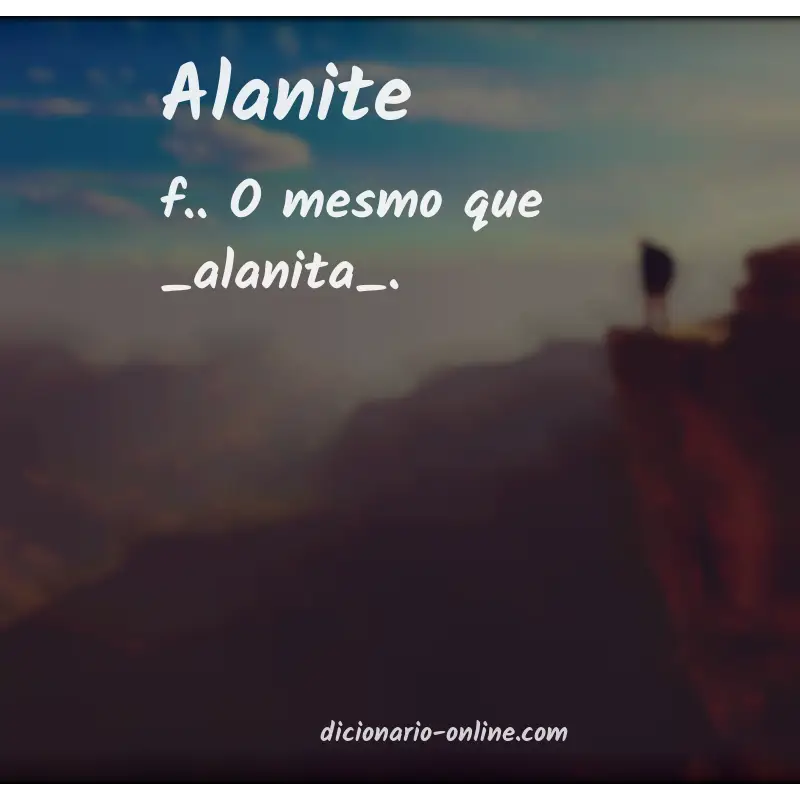 Significado de alanite
