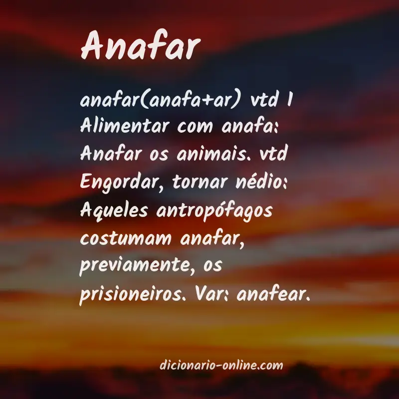 Significado de anafar