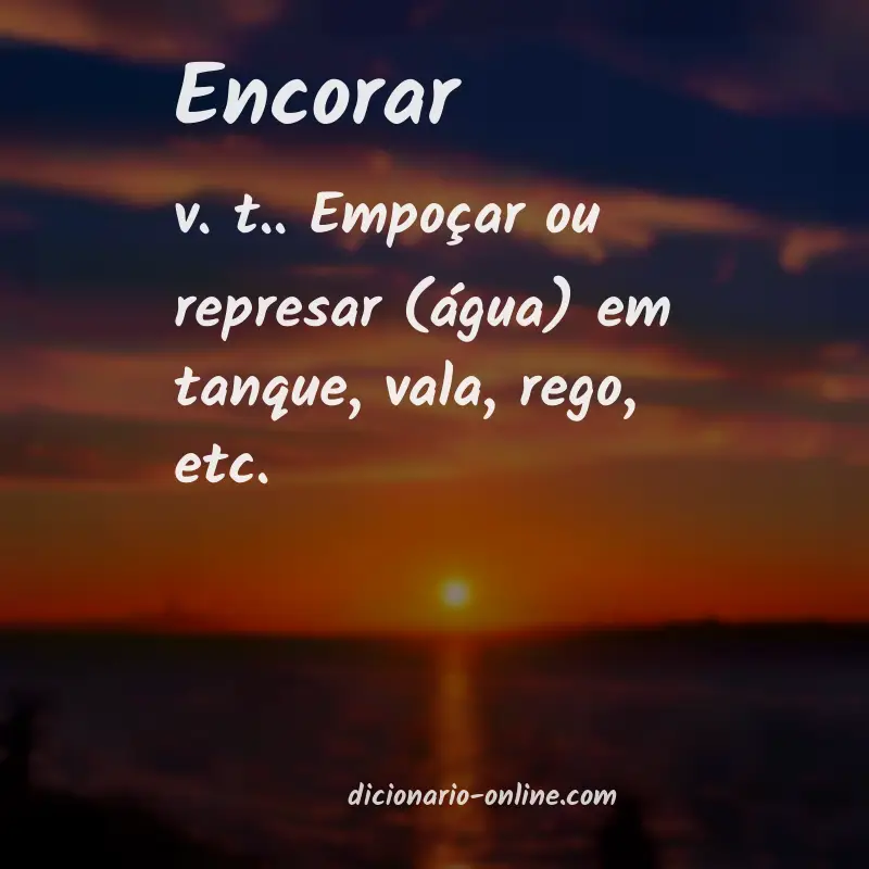 Significado de encorar