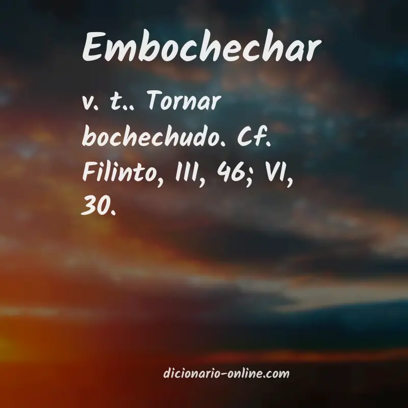 Significado de embochechar