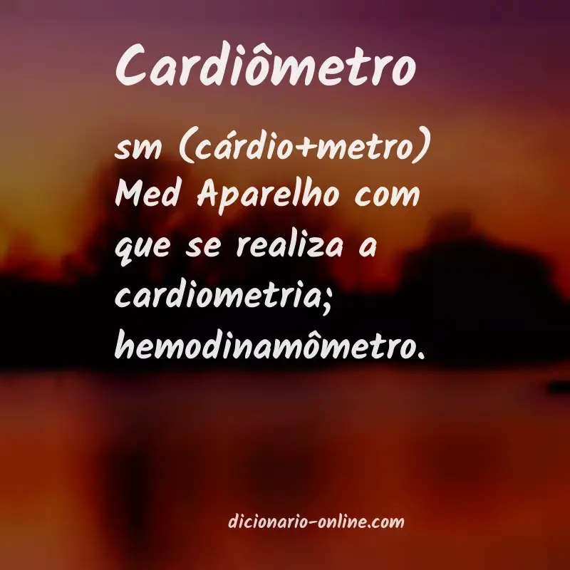 Significado de cardiômetro