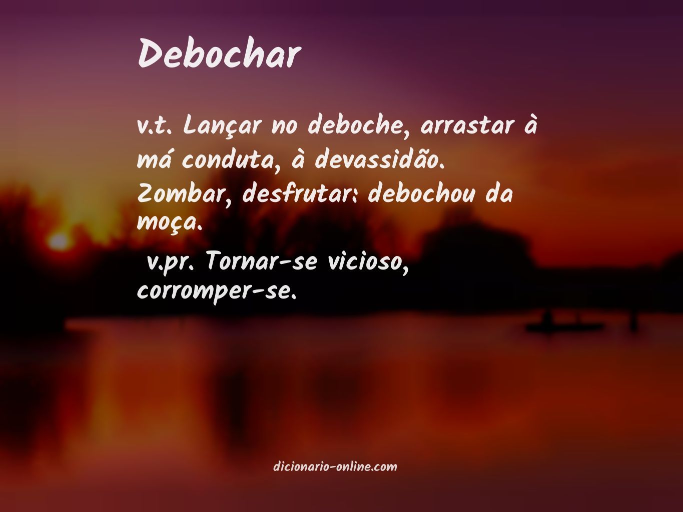 Significado de debochar