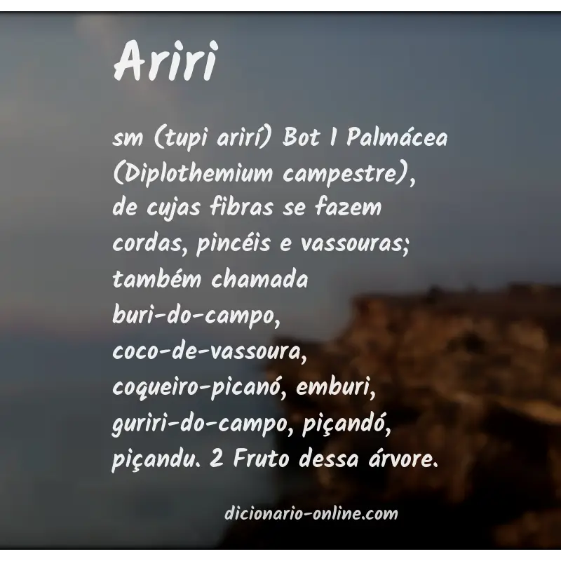 Significado de ariri