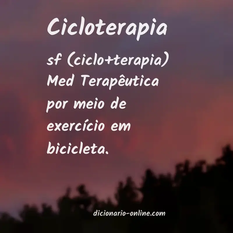 Significado de cicloterapia