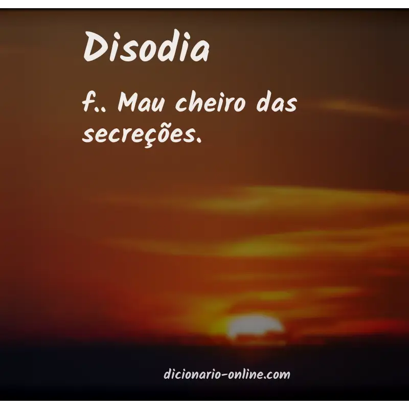 Significado de disodia