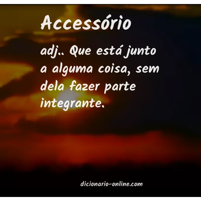 Significado de accessório