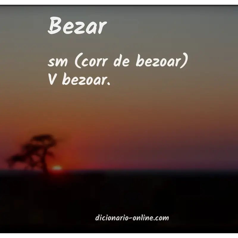 Significado de bezar