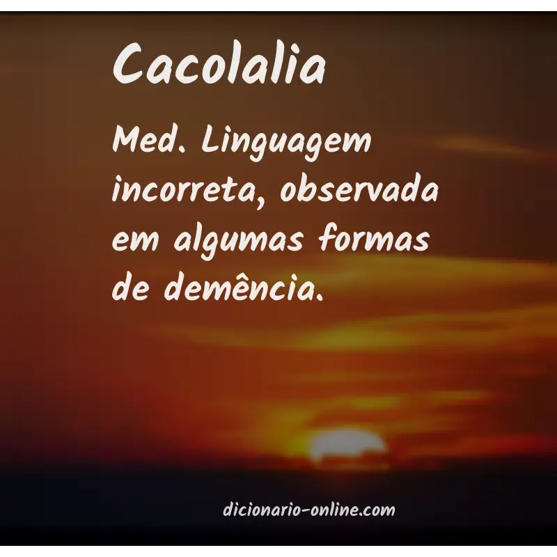 Significado de cacolalia