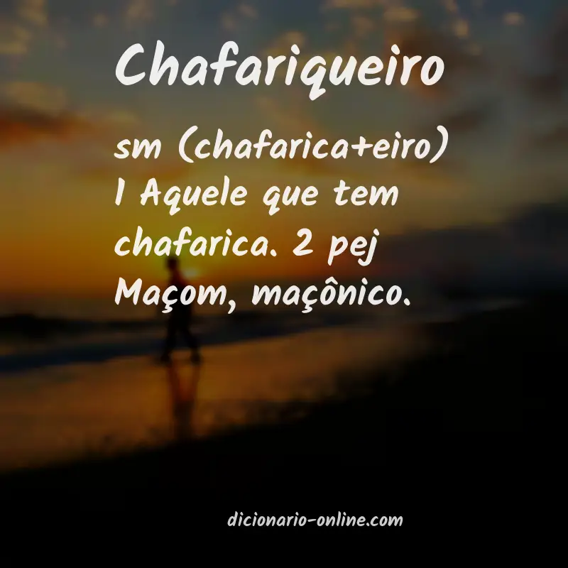 Significado de chafariqueiro