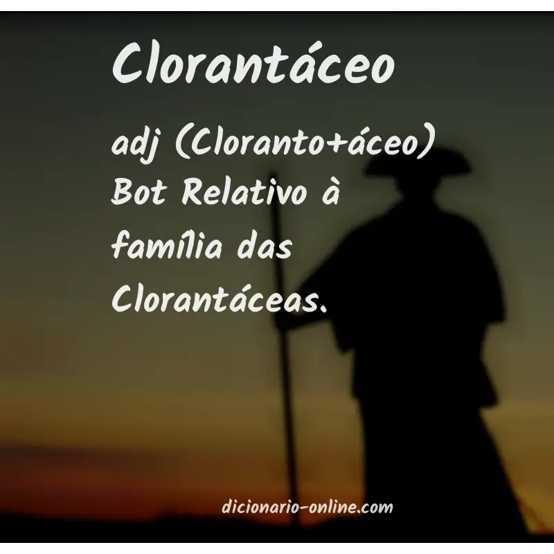 Significado de clorantáceo