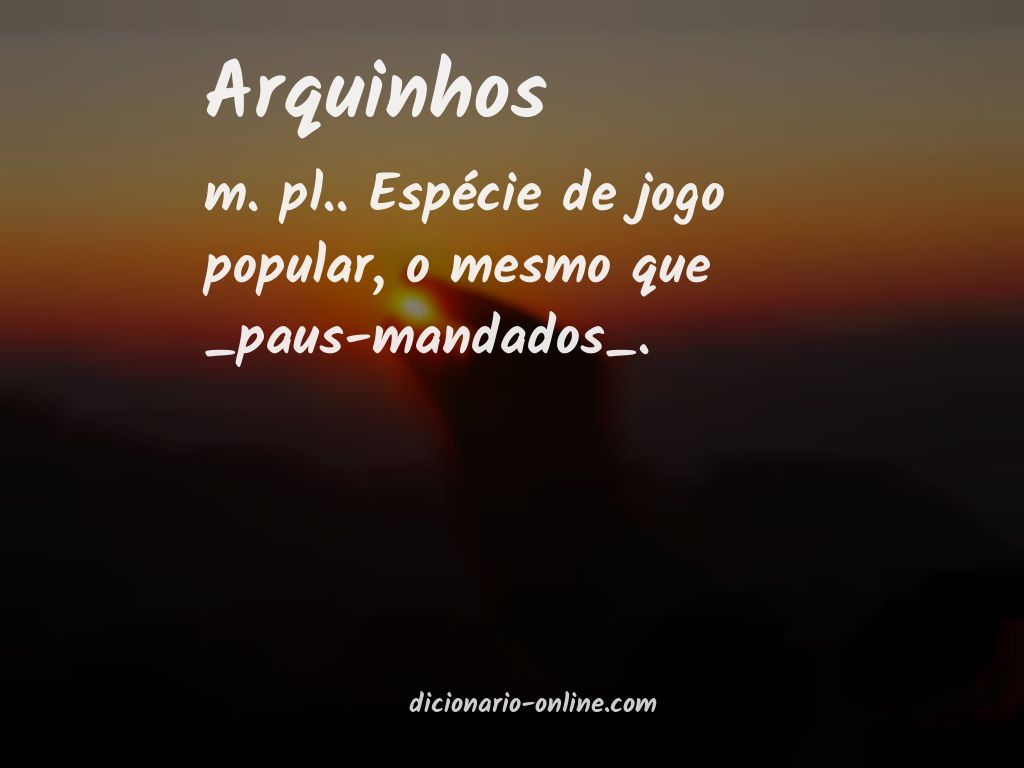 Significado de arquinhos