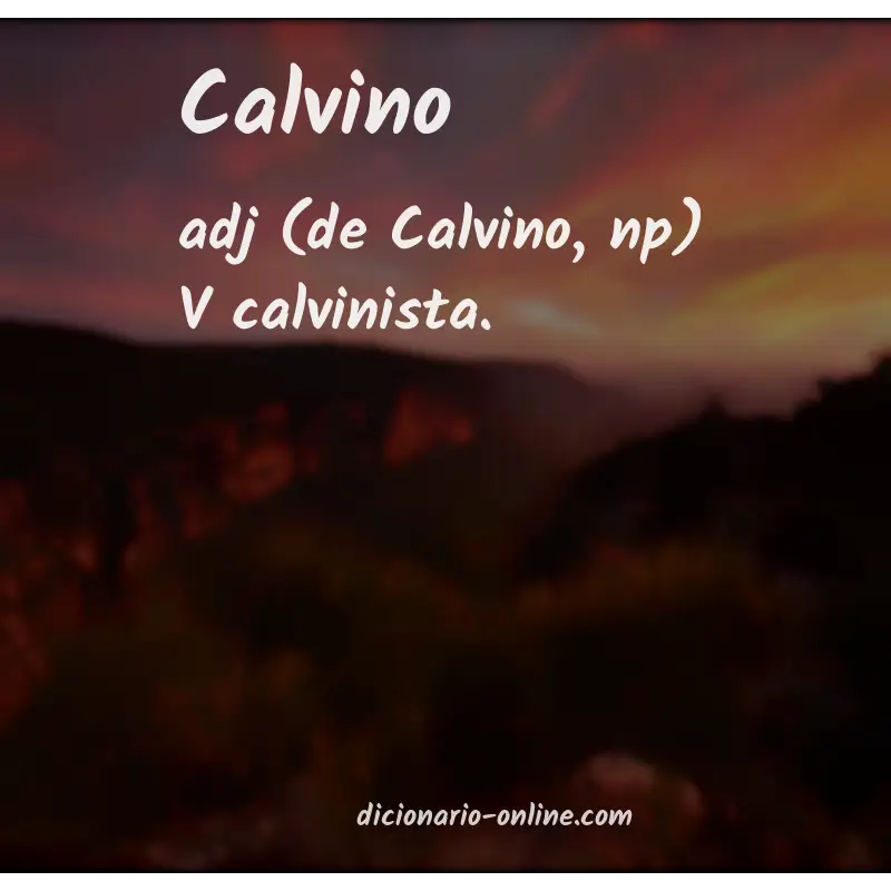 Significado de calvino