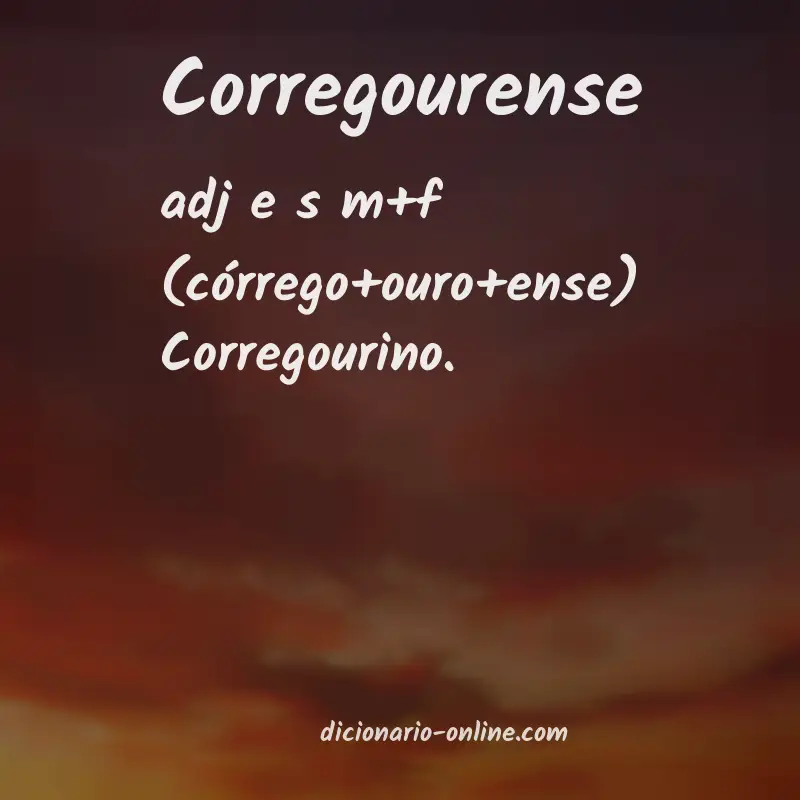 Significado de corregourense