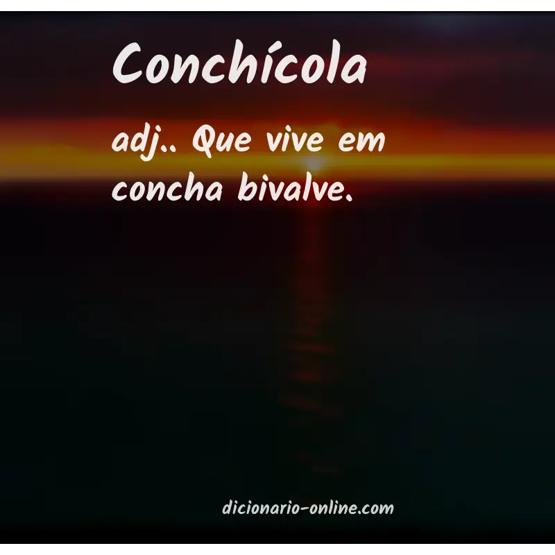 Significado de conchícola