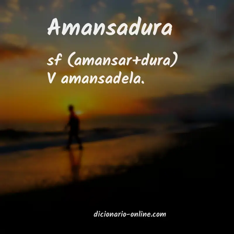 Significado de amansadura