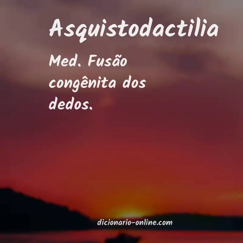Significado de asquistodactilia