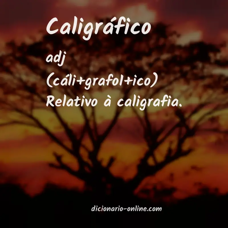 Significado de caligráfico