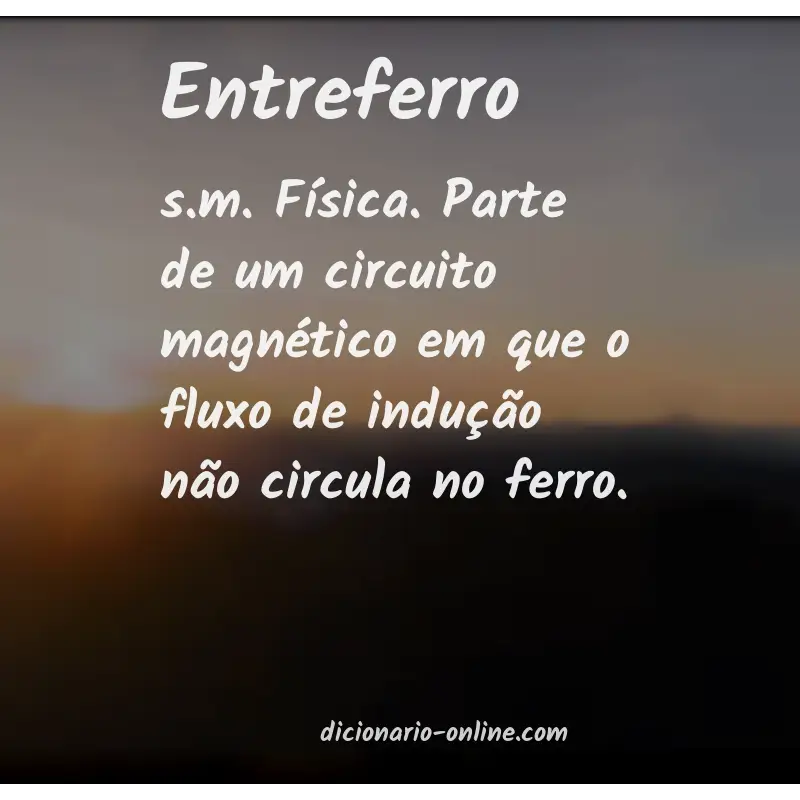 Significado de entreferro