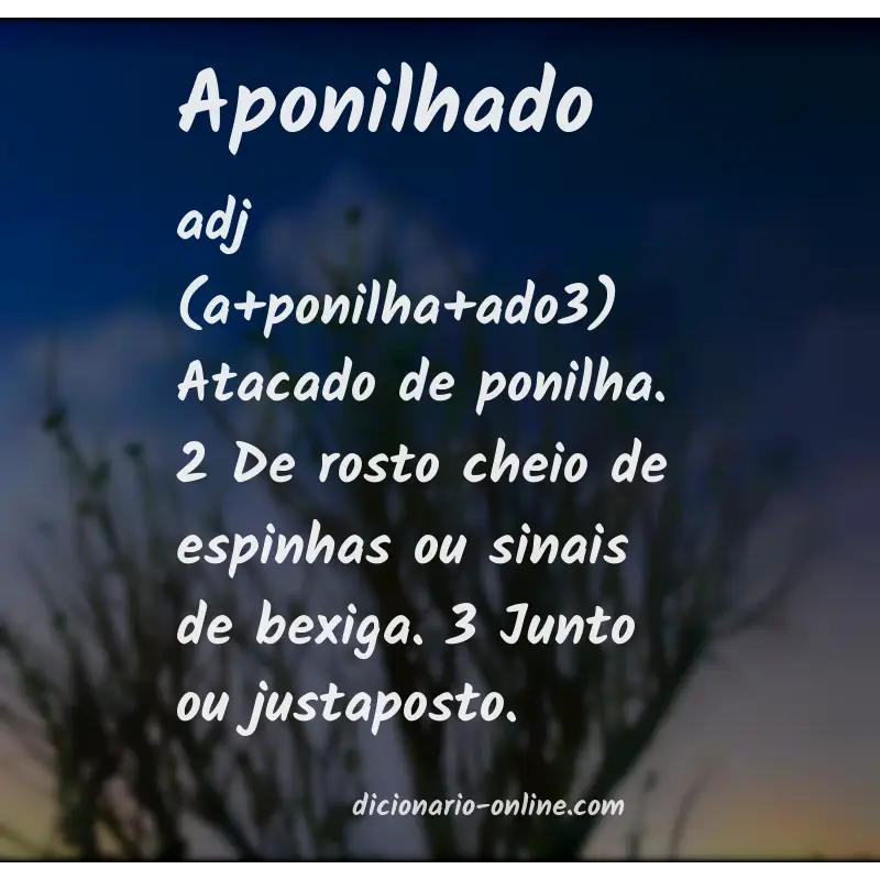 Significado de aponilhado