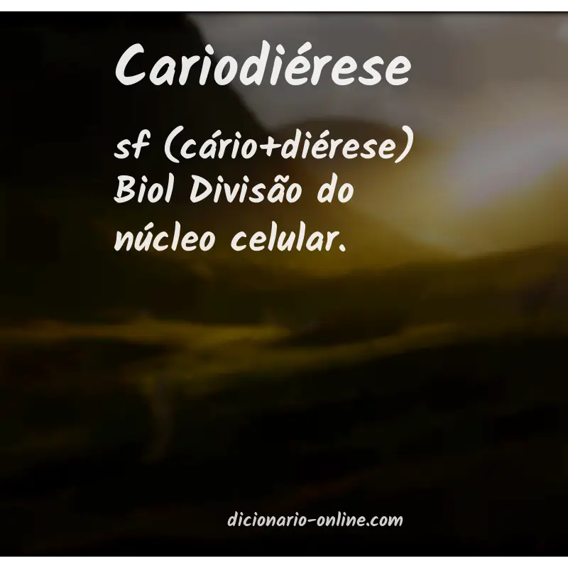 Significado de cariodiérese