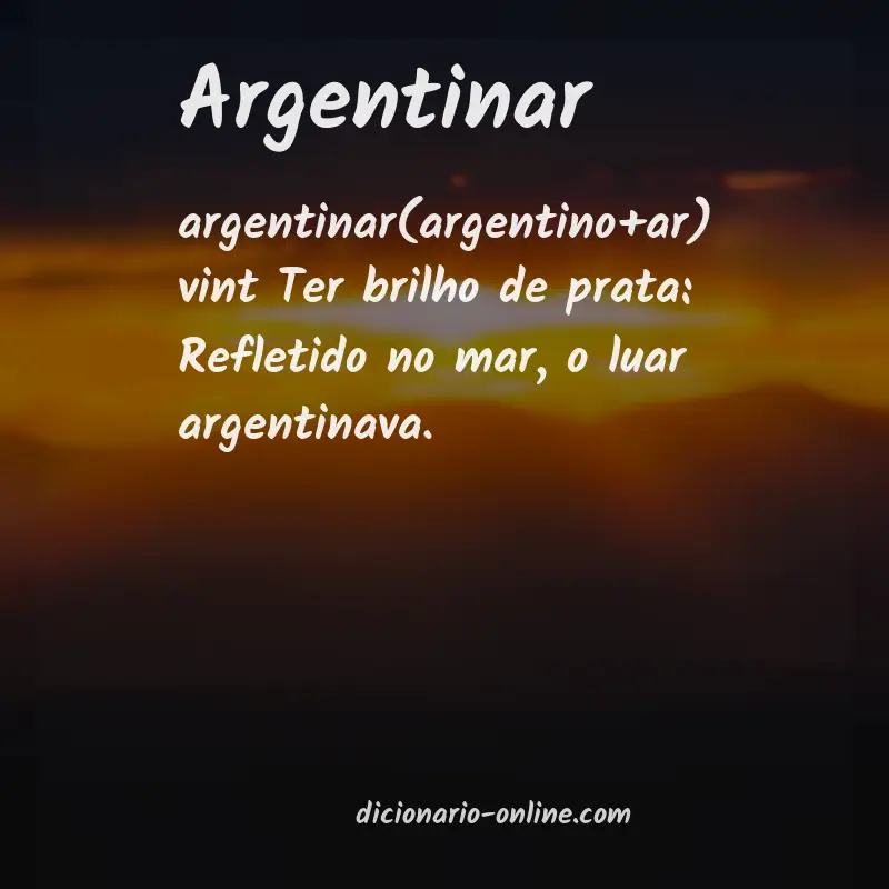 Significado de argentinar