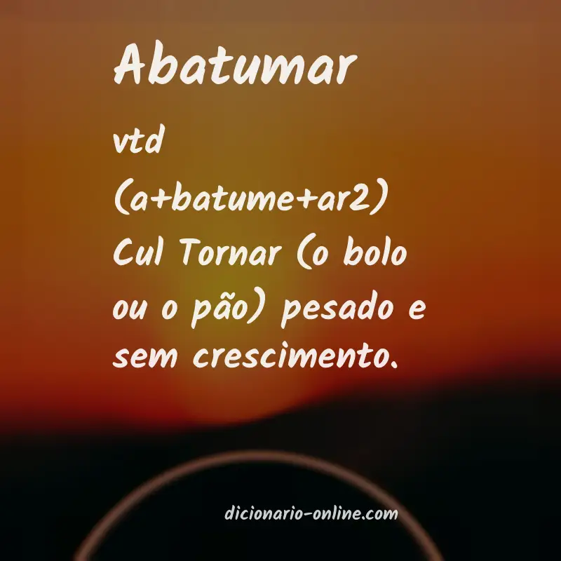 Significado de abatumar