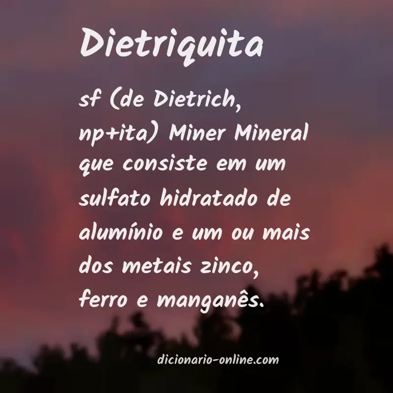 Significado de dietriquita