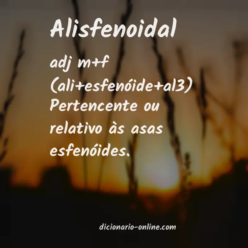 Significado de alisfenoidal