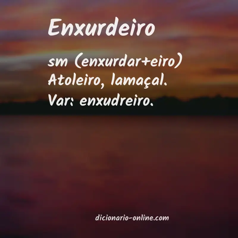 Significado de enxurdeiro
