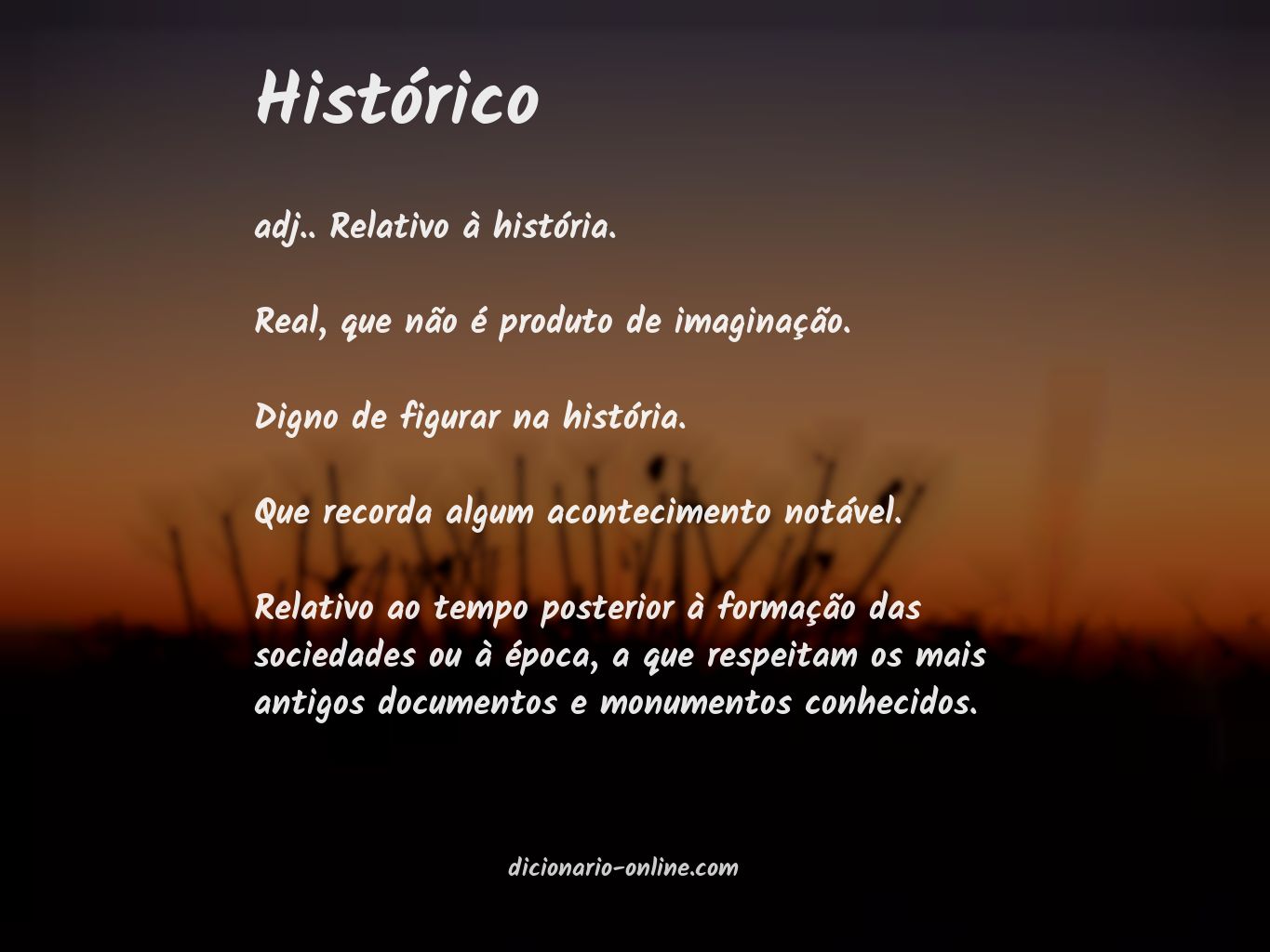 Significado de histórico