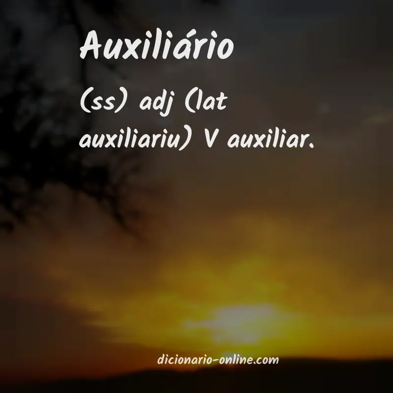 Significado de auxiliário