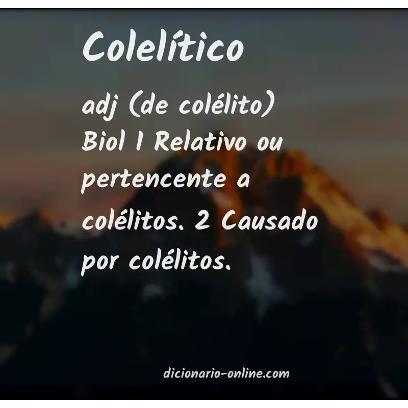 Significado de colelítico